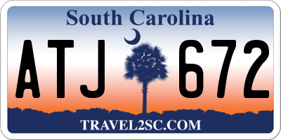 SC license plate ATJ672