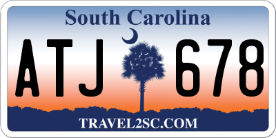 SC license plate ATJ678