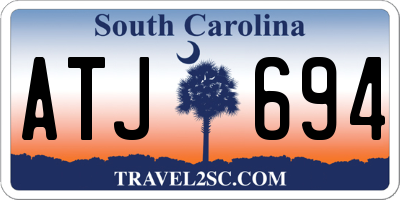 SC license plate ATJ694