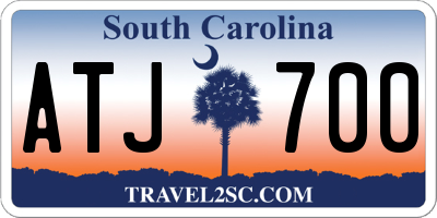 SC license plate ATJ700
