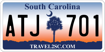 SC license plate ATJ701