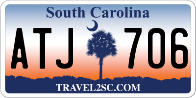 SC license plate ATJ706