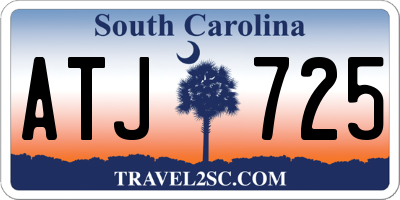 SC license plate ATJ725