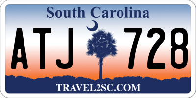 SC license plate ATJ728