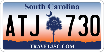 SC license plate ATJ730