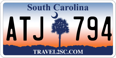 SC license plate ATJ794