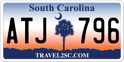 SC license plate ATJ796