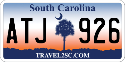 SC license plate ATJ926