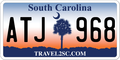SC license plate ATJ968