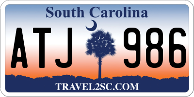 SC license plate ATJ986