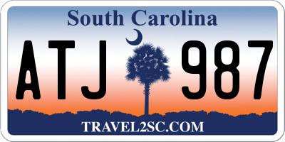 SC license plate ATJ987