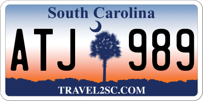 SC license plate ATJ989