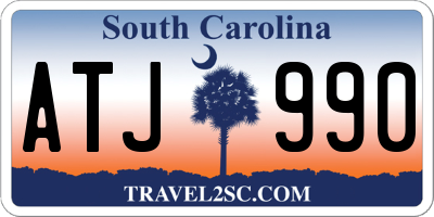 SC license plate ATJ990