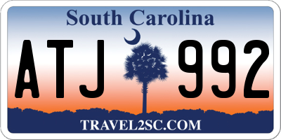 SC license plate ATJ992