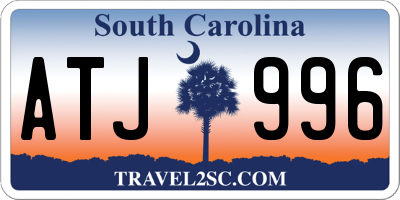 SC license plate ATJ996