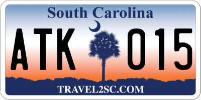 SC license plate ATK015