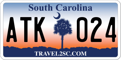 SC license plate ATK024