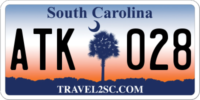 SC license plate ATK028