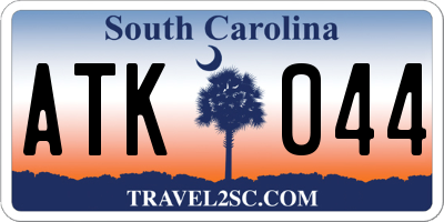 SC license plate ATK044