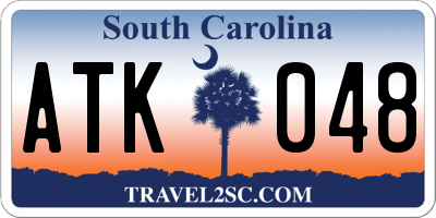 SC license plate ATK048