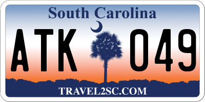 SC license plate ATK049