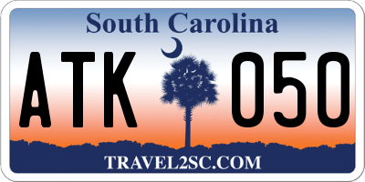SC license plate ATK050