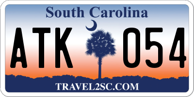 SC license plate ATK054