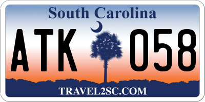 SC license plate ATK058