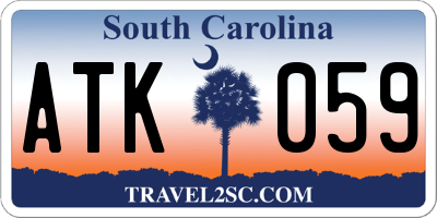 SC license plate ATK059