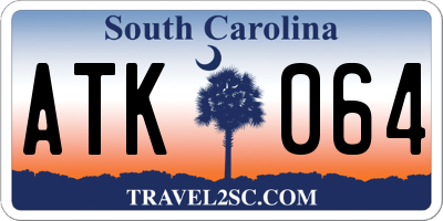 SC license plate ATK064