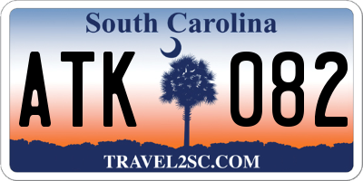 SC license plate ATK082