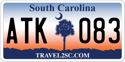 SC license plate ATK083