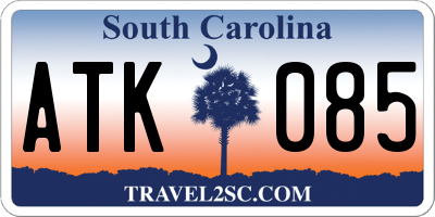 SC license plate ATK085