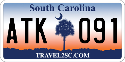 SC license plate ATK091