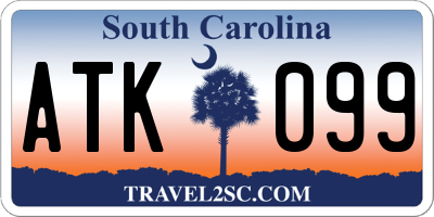 SC license plate ATK099