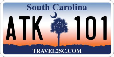 SC license plate ATK101