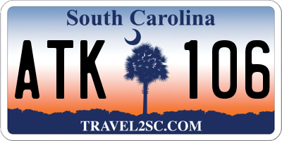 SC license plate ATK106