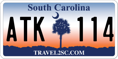 SC license plate ATK114