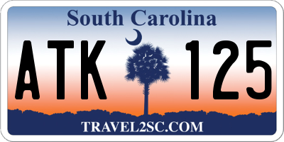 SC license plate ATK125