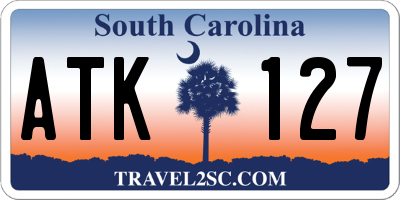 SC license plate ATK127