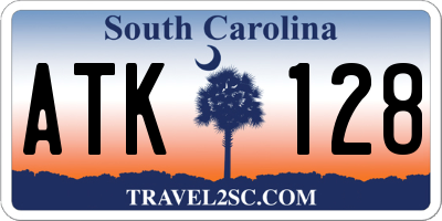 SC license plate ATK128