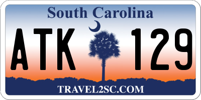 SC license plate ATK129