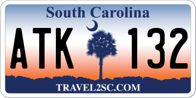 SC license plate ATK132