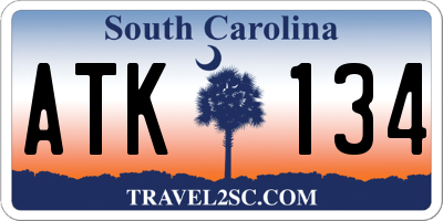 SC license plate ATK134