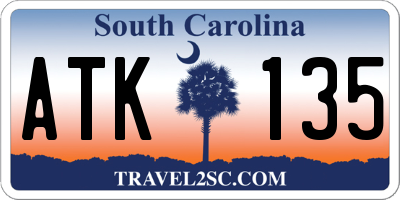 SC license plate ATK135