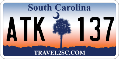 SC license plate ATK137