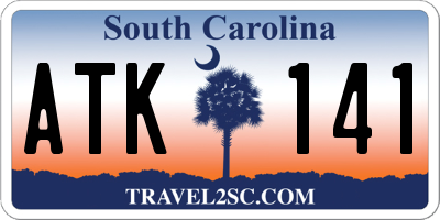 SC license plate ATK141