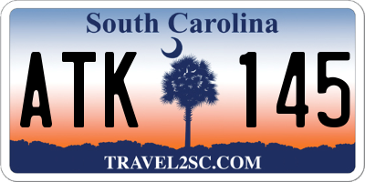 SC license plate ATK145