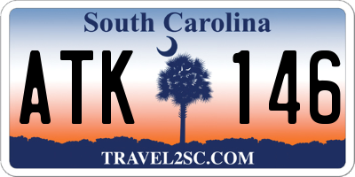 SC license plate ATK146