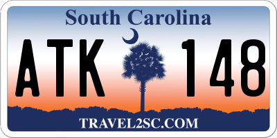 SC license plate ATK148